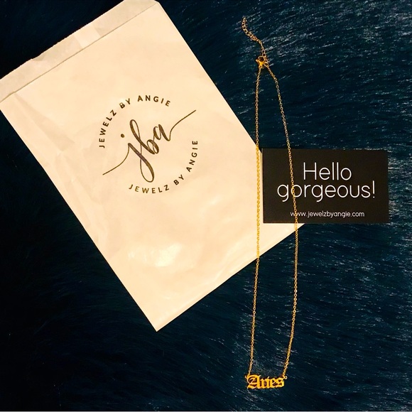 NEW Jewlz By Angie Gold Plated Aries ♈️ Necklace - Picture 3 of 3